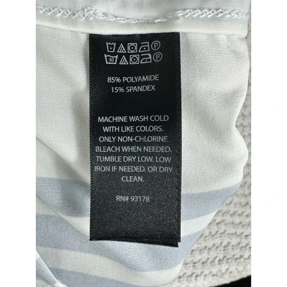 PORTER & ASH Kinetic Stretch Short Sleeve Button Shirt Nvy & Wht Striped Large L - Picture 5 of 5